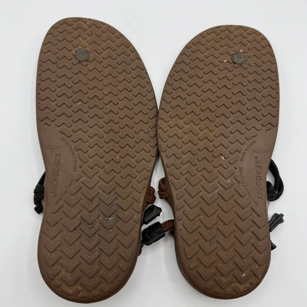 Xero Shoes Cloud Barefoot Sandals Men 6 Women 7 Brown Black Minimalist Zero Drop